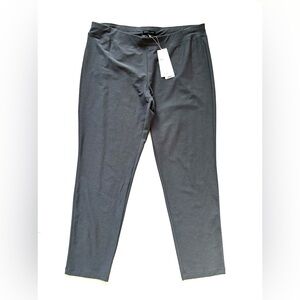 Eileen Fisher Crepe Slim Ankle Pants Washable Stretch Ash Pull On Women’s L  NWT